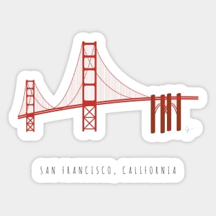 Golden Gate Bridge, San Francisco, California Sticker